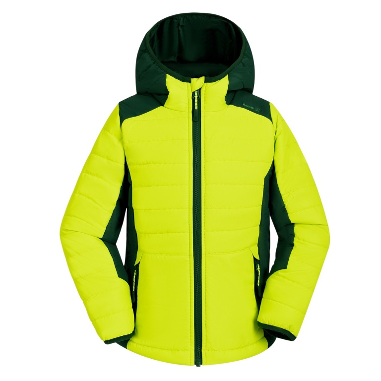 Kamik Steppjacke Nell (Ganzjahresjacke, winddicht, reflektierend) gelb/grün Jungen